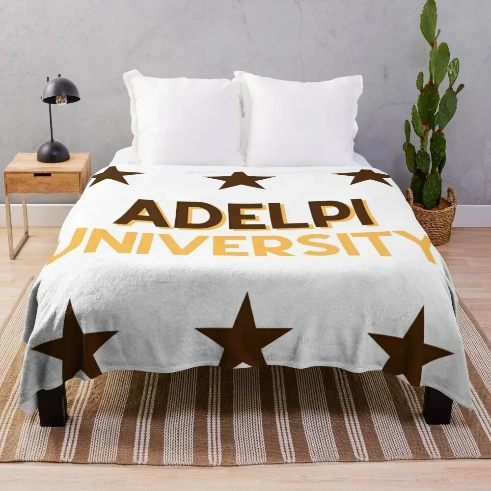 

Adelphi University Throw Blanket Soft Solid Color Blanket for Couch Bed