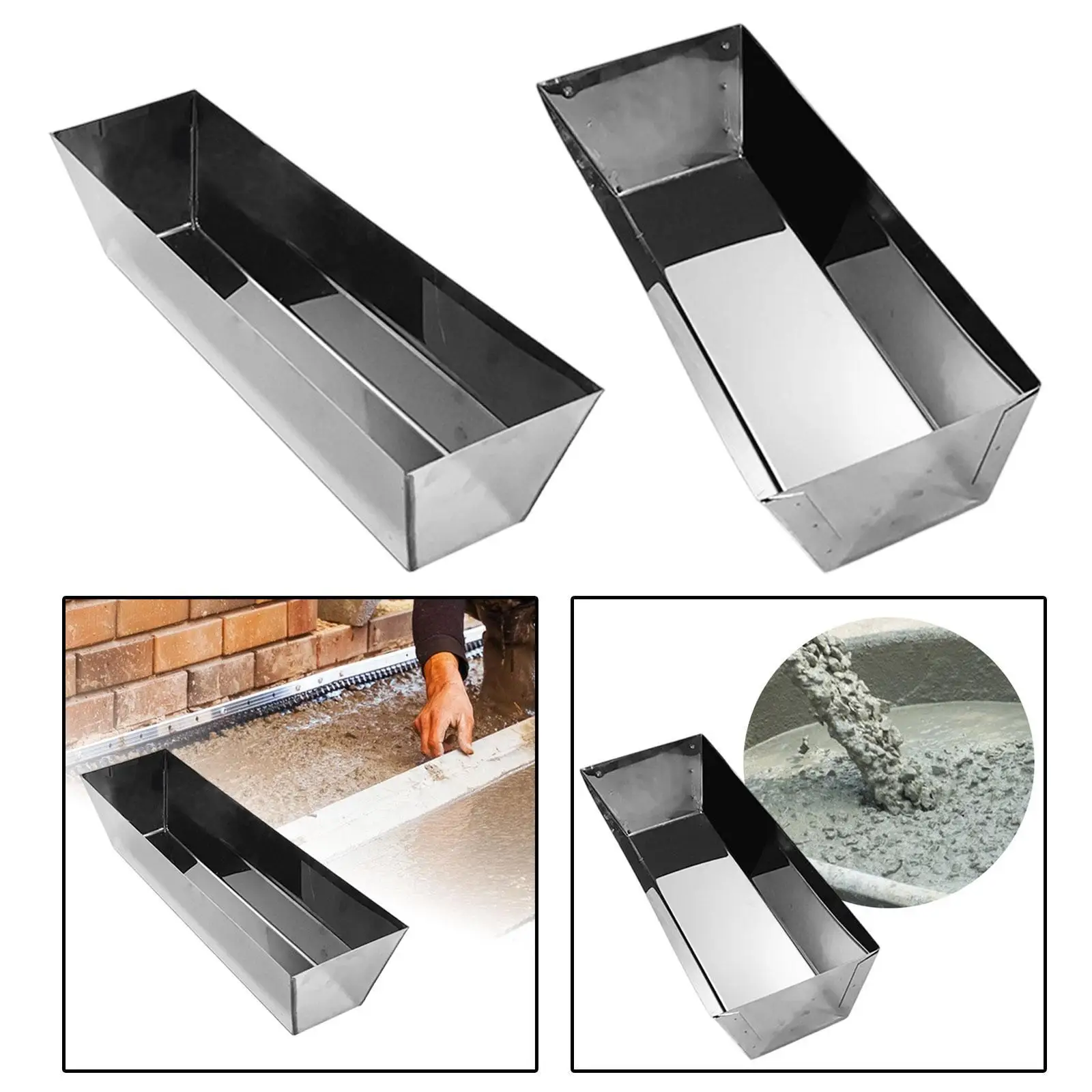 Steel Mud Pan Leakproof Heliarc Mud Pan Practical Easy Clean Mud Board Handmade Carpentry Hand Tool Drywall Taping Mud Pan