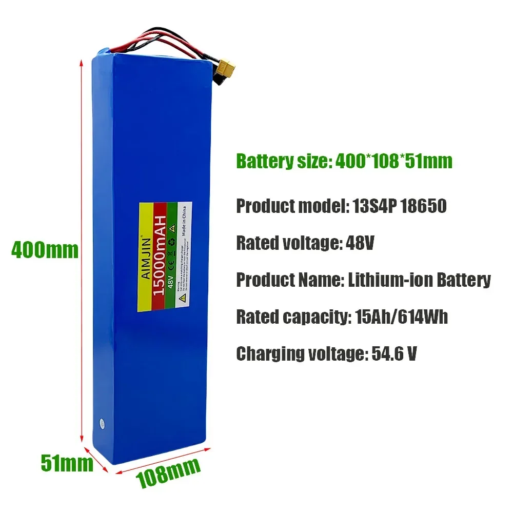 Built-in BMS 48V 13S4P 15000mAh electric scooters Li-ion battery, protection system, Kugoo M4/M4Pro/MaxSpeed series battery