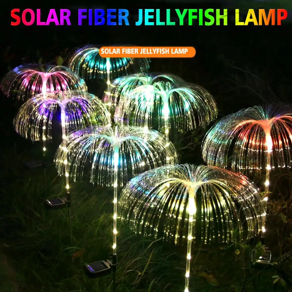 

D2 1PC Solar Garden Light Outdoor Solar Lamp 7 Color Changing Jellyfish Decorative Light for Garden Patio Yard Pathway Lawn Lamp