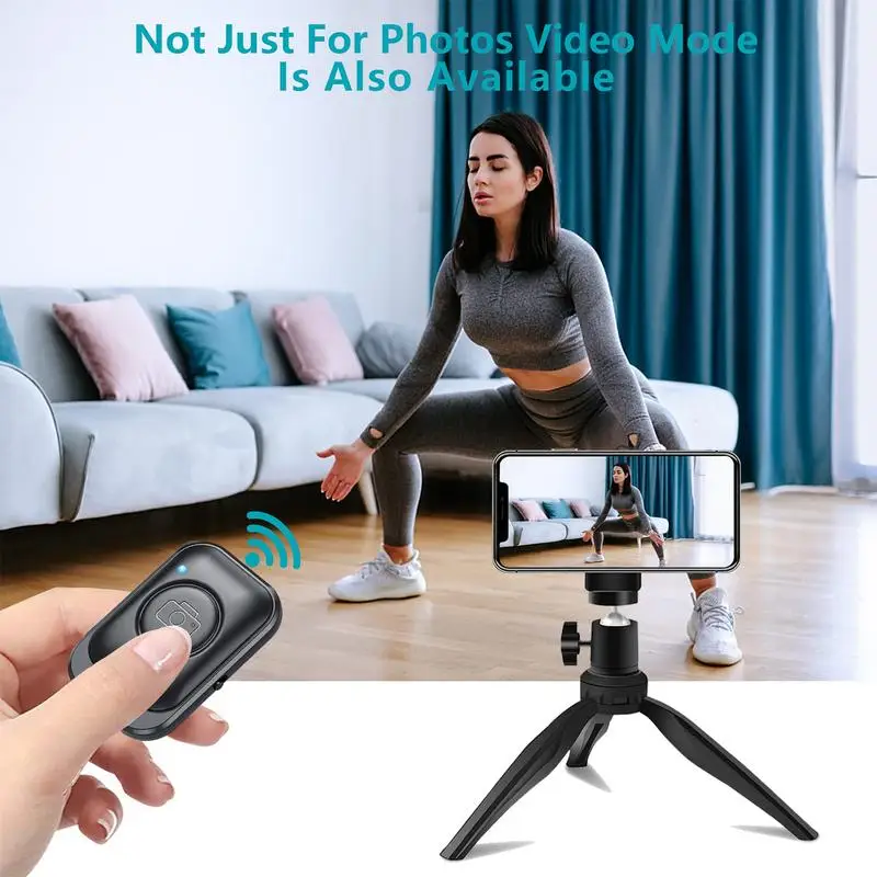 Mini Bluetoothcompatible Remote Control Button Wireless Controller Self-Timer Camera Stick Shutter Release Phone Selfie