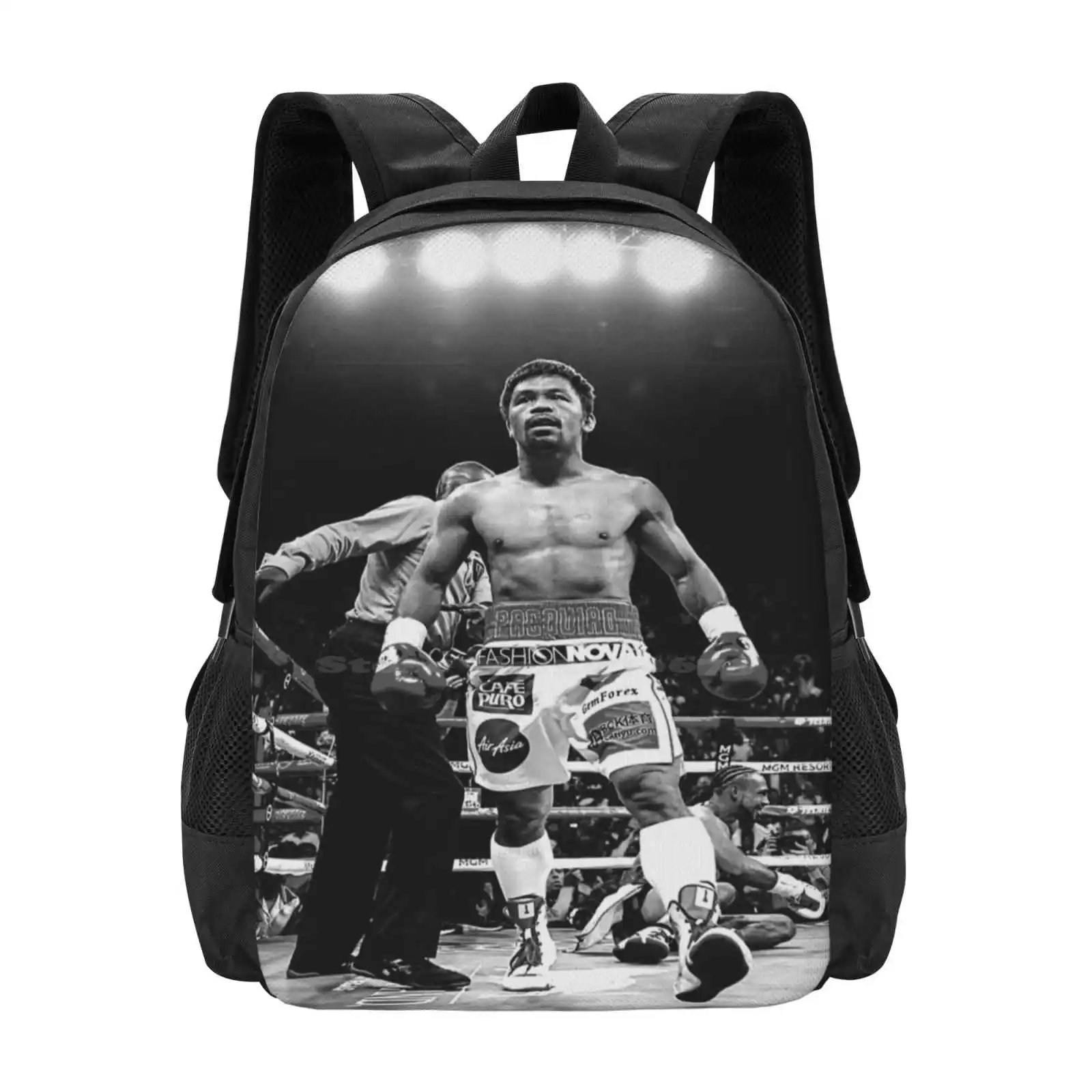 Wbc Super Featherweight Champion Manny Pacquiao Hot Sale Schoolbag Backpack Fashion Bags World Champion Boxing Fighter Senator