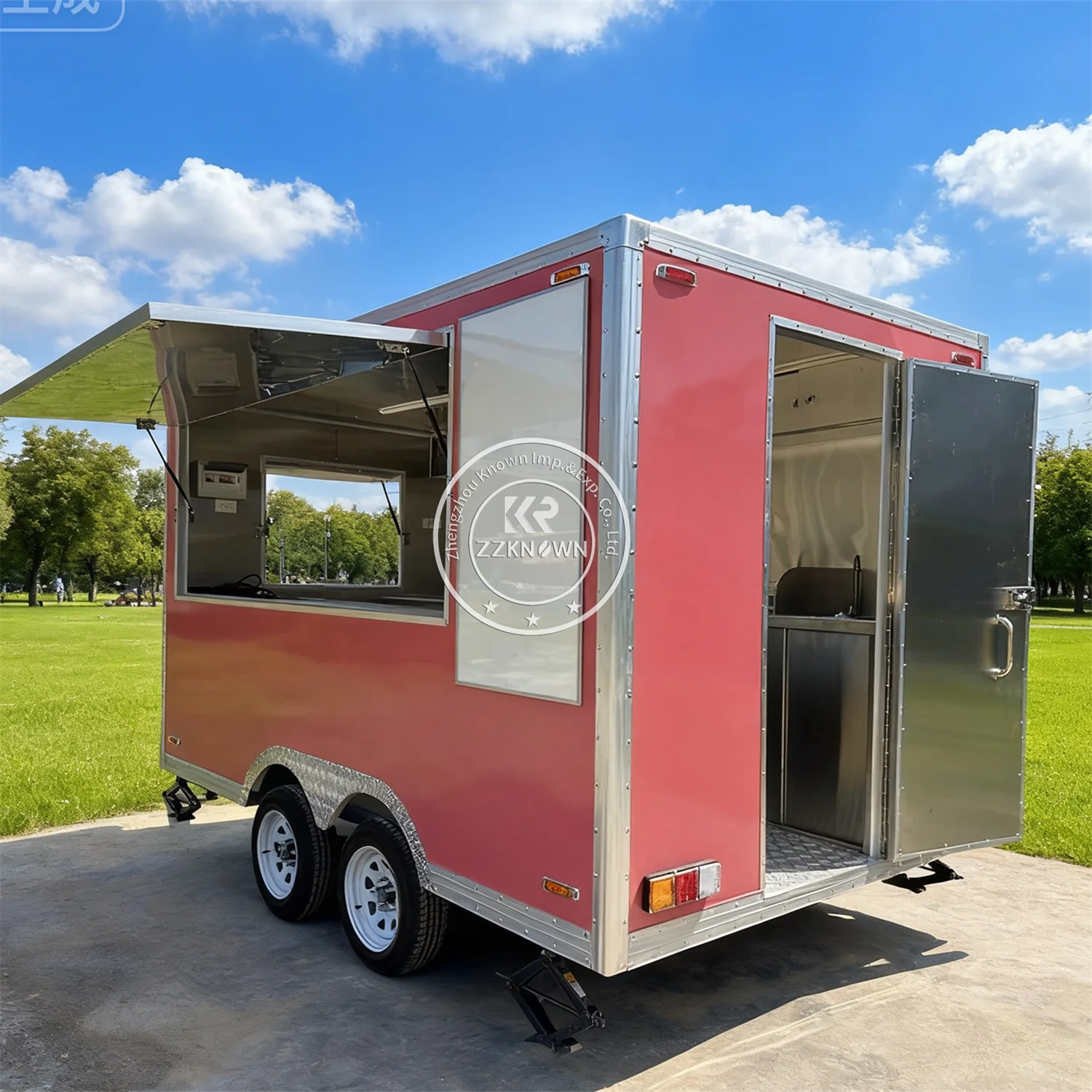 

Street Food Trailer With Full Kitchen Equipments Bbq Food Truck Catering Cart Hamburger Hot Dog Cart Mobile Bar Trailer