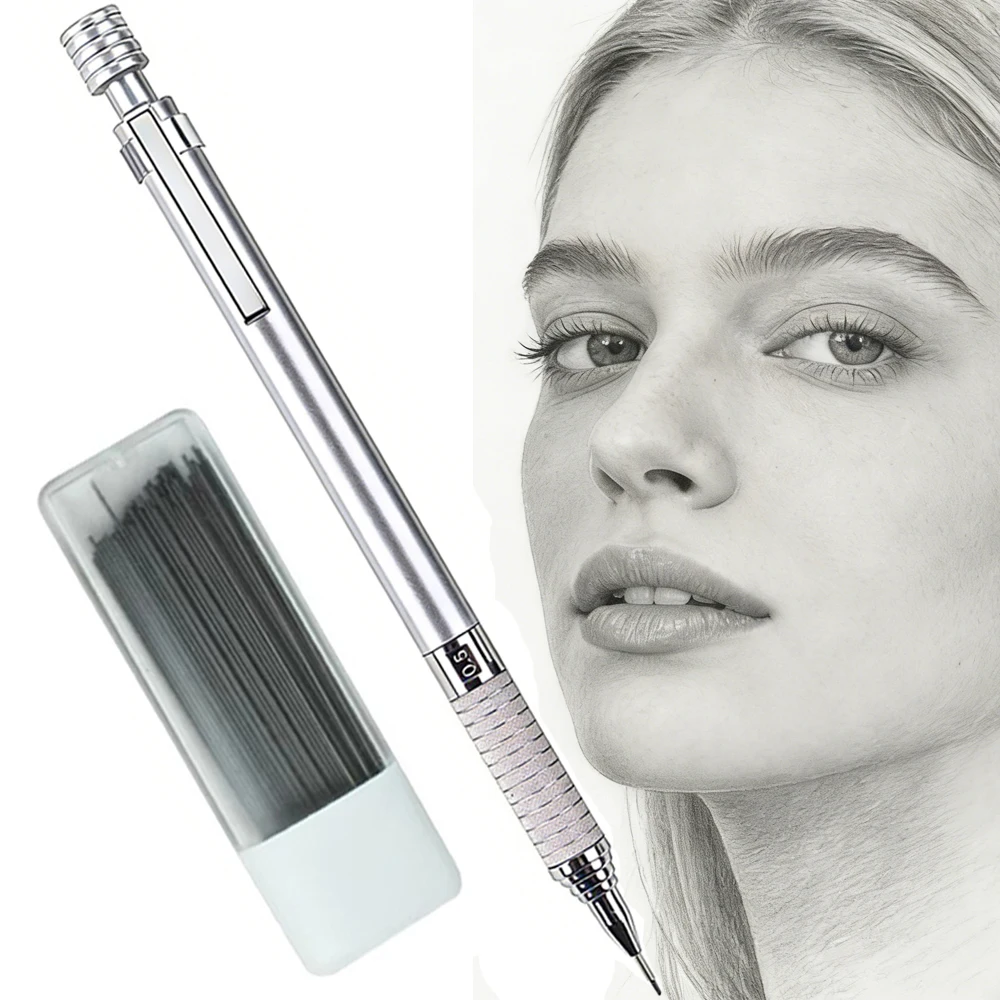 Automatic Pencil with Lead Refills Anti-Slip Grip Smooth Writing for Art Engineering Daily Writing Drawing Sketching Pens