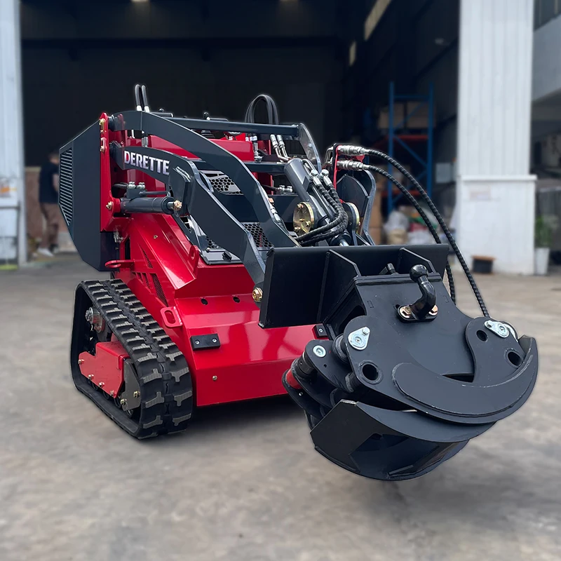 Manual Rotary Log Grapple Attachments Machine  for Mini Skid Steer Loader Track Loader Wheel Loader
