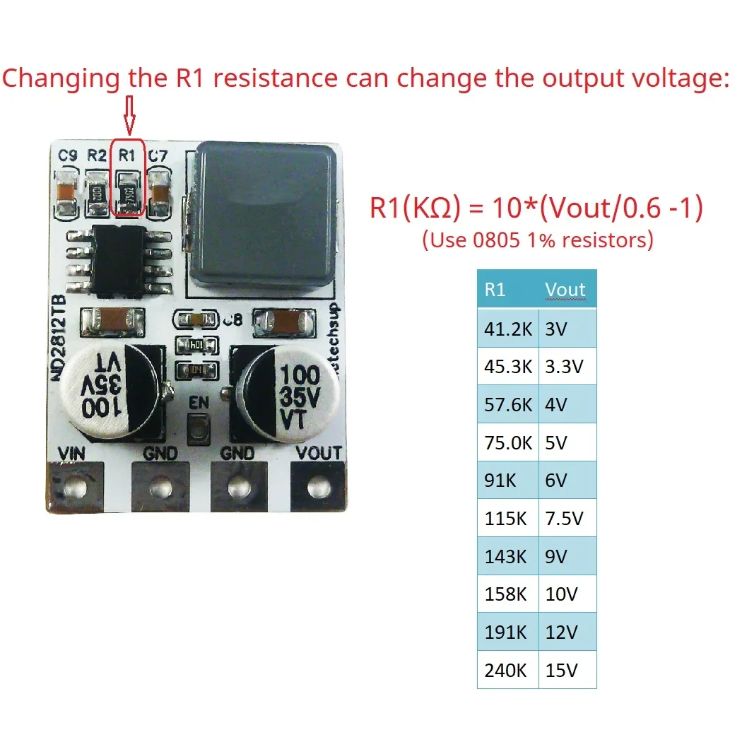 

5A Input DC 5-30V Output DC 3V 3.3V 4V 5V 6V 9V 10V 12V Synchronous DC-DC Buck Converter for Moter LED Car Motorized Bicycle