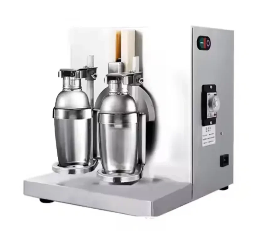 Shaking Machine Stainless Steel Double Head Automatic Shaker Can Make Wine Milkshake Coffee Juice Cold Drink Store and Bar