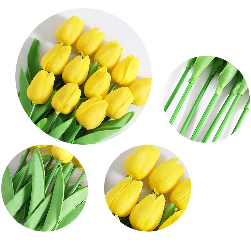 5/10 Stück 29 cm Tulpen-Kunstblumenstrauß, PE-Schaum, gefälschte Blumen für Hochzeitszeremonie, Dekoration, Outdoor, Garten, Zuhause, Raumdekoration – Detail 11