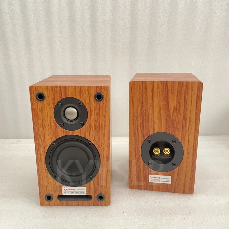 KYYSLB 3 Inch Two-way Speakers Home Audio Sound Amplifier Bookshelf Speaker Wooden Fever Passive LoudSpeaker