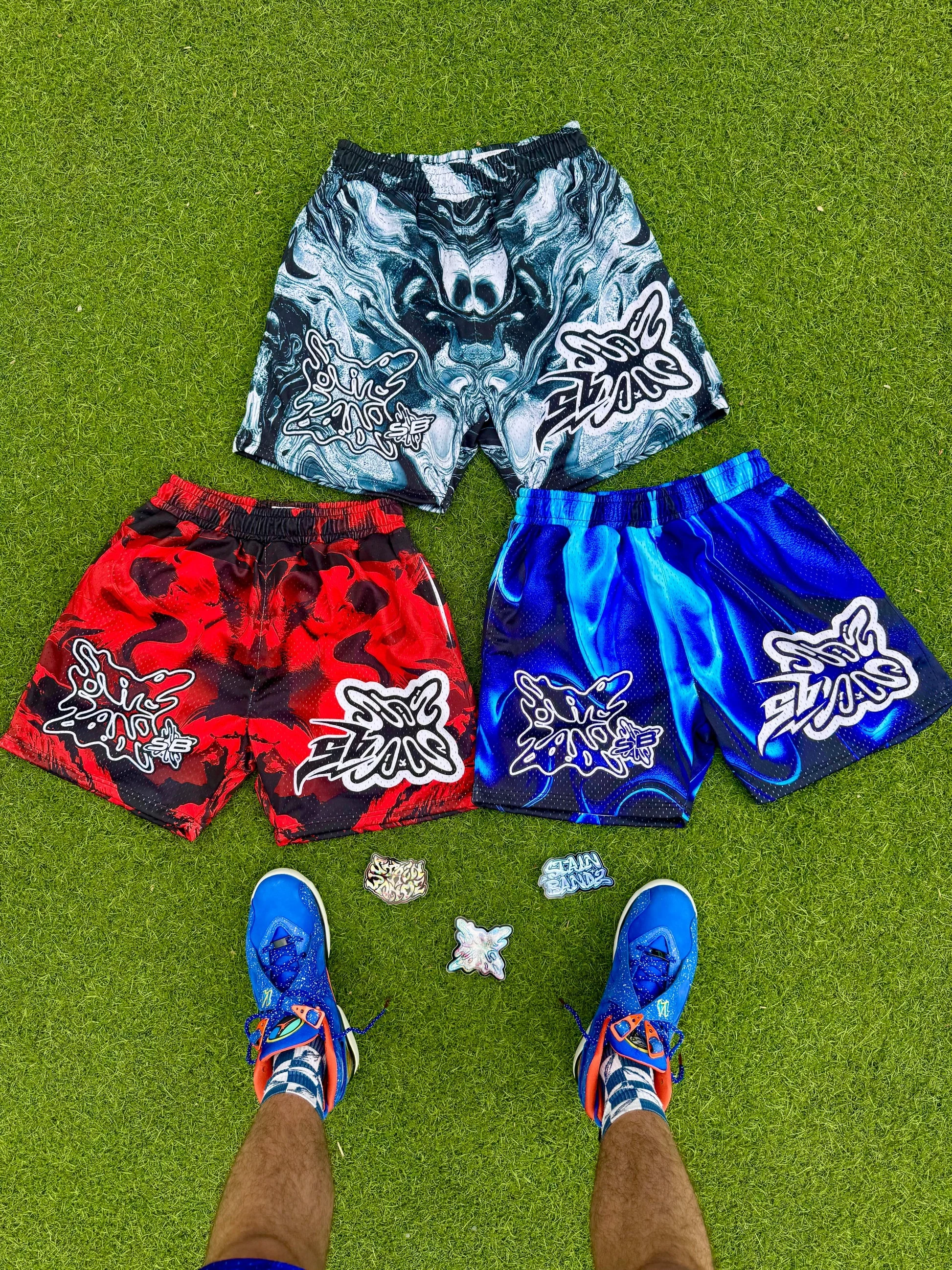 2026 New Original Trendy Brand Graffiti Gradient Trendy Street Sports Shorts Basketball Football Quick Drying Casual Shorts Men