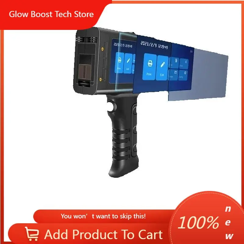 NY12.7mm Portable Handheld Inkjet Printer for Batch Number Barcode QR Code Logo Textile Hand Printer Label Coding Machine