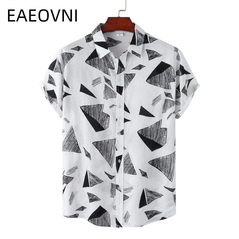 

Hawaii Shirt Short Sleeve Shirts Man Tiki T-shirt Men's T-shirts Beach Korean Popular Clothes Hawaiian Clothing Mens Formal Male