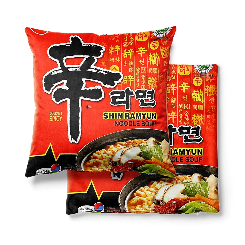 Gaslight Gatekeep Girlboss Ramen Instant noodles Funny Food Throw Pillow Covers Cushion Cases for Couch Bedroom 45cm x 45cm