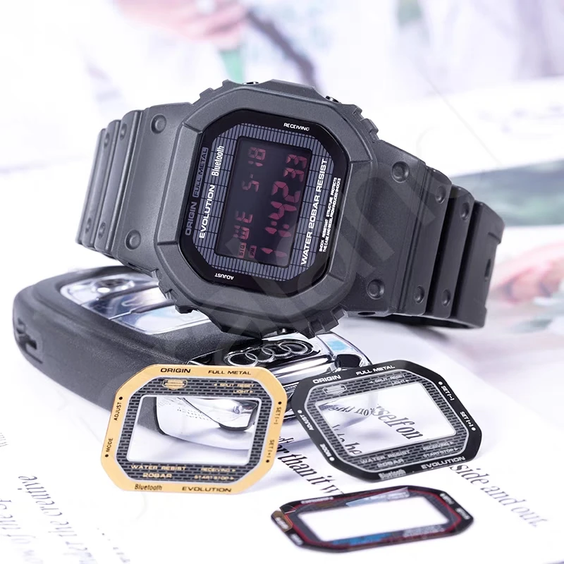 ملصق ساعة إلكتروني مقاوم للماء ، مضاد لبصمات الأصابع ، غشاء مقسى ، مناسب للمربع