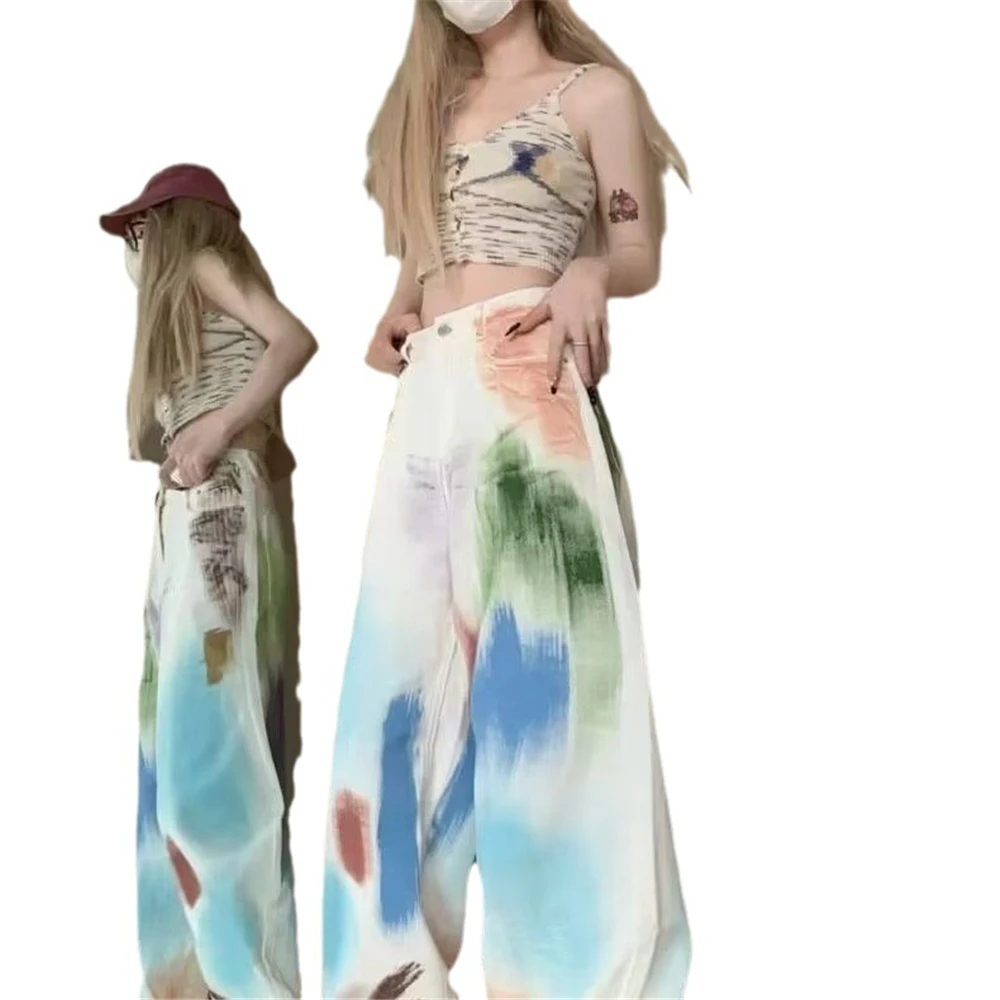 2024 New Jeans Women'S Loose Straight Tube Summer High Waist Wide Leg Floor Dragging Pants For Spring And Autumn Seasons