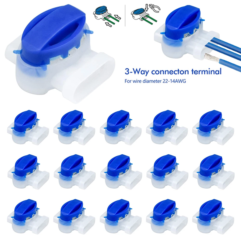 30-10PC Robotic Lawn Mower Connectors for Gardena/Husqvarna/Worx/Robomow Lawnmower Electric Cable Terminal 3 pin 314 Connectors