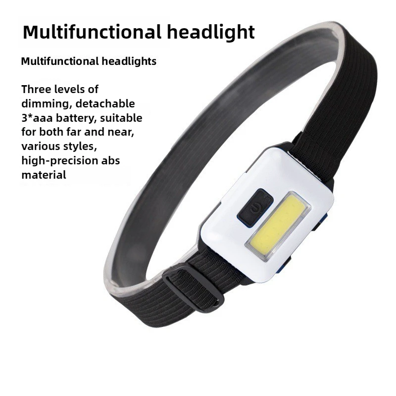 Мини COB трехсекционный No 7, пластиковая фара для бассейна, ночная езда, фара для ночной рыбалки, уличный налобный фонарь