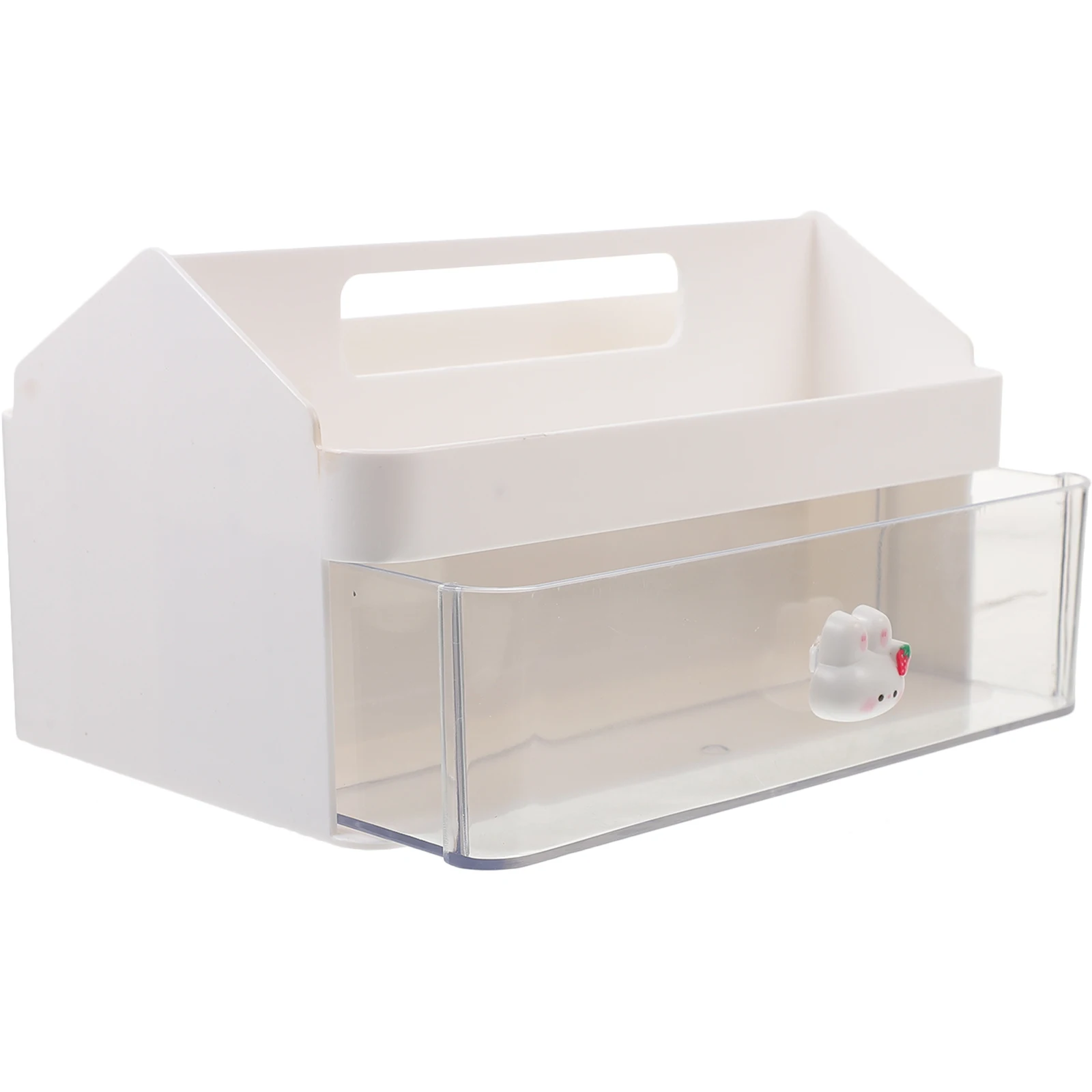 

Large Capacity Storage Box Desktop ganizer White PP Material Multifunctional Jewelry Holder Plastic Drawer Type