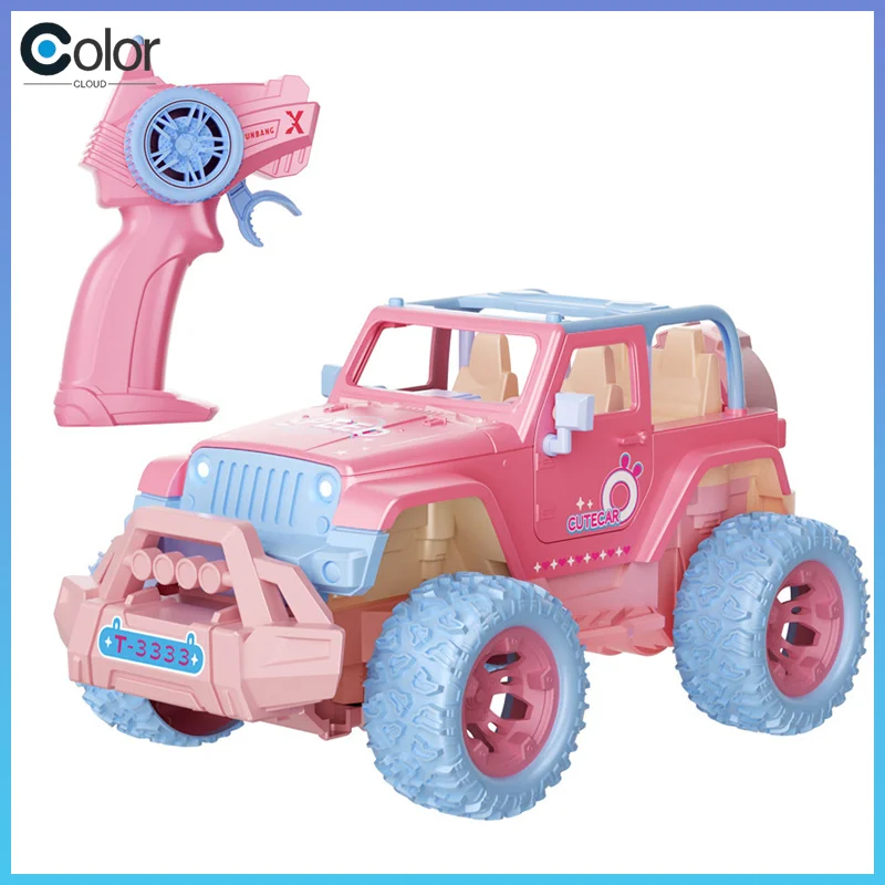 

Радиоуправляемая машинка Cutecar 1:18, розовая, внедорожная, с открывающимися дверями и капотом, для девочек 3-6 лет, подарок для детей