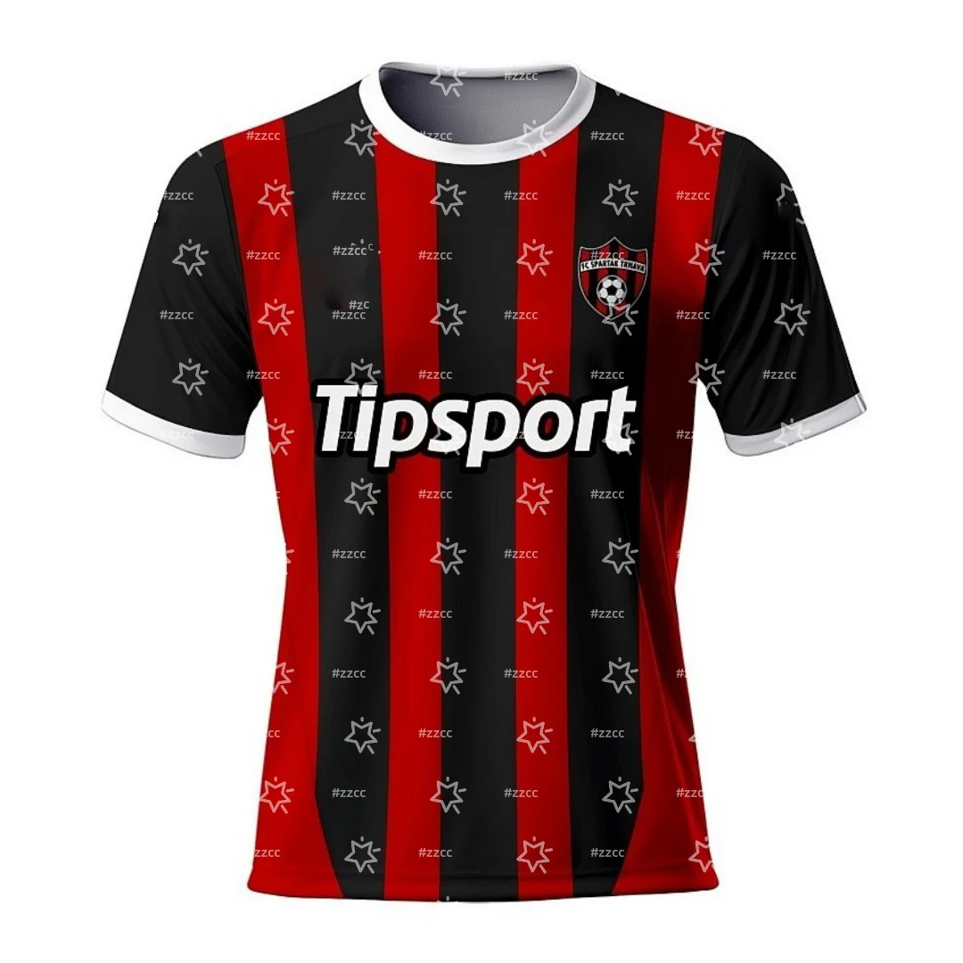 Conjunto de entrenamiento y camiseta de fútbol para el hogar del Spartak Trnava 25-26, regalo para aficionados al fútbol, camiseta deportiva de verano para hombre, camiseta de ciclismo para niños