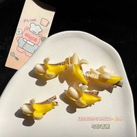 1-10pcs Simulation Banana Hair Clips Hair Accessories Ins Funny Student Girl Heart Creative Hair Clips Edge Clip Bangs Clip