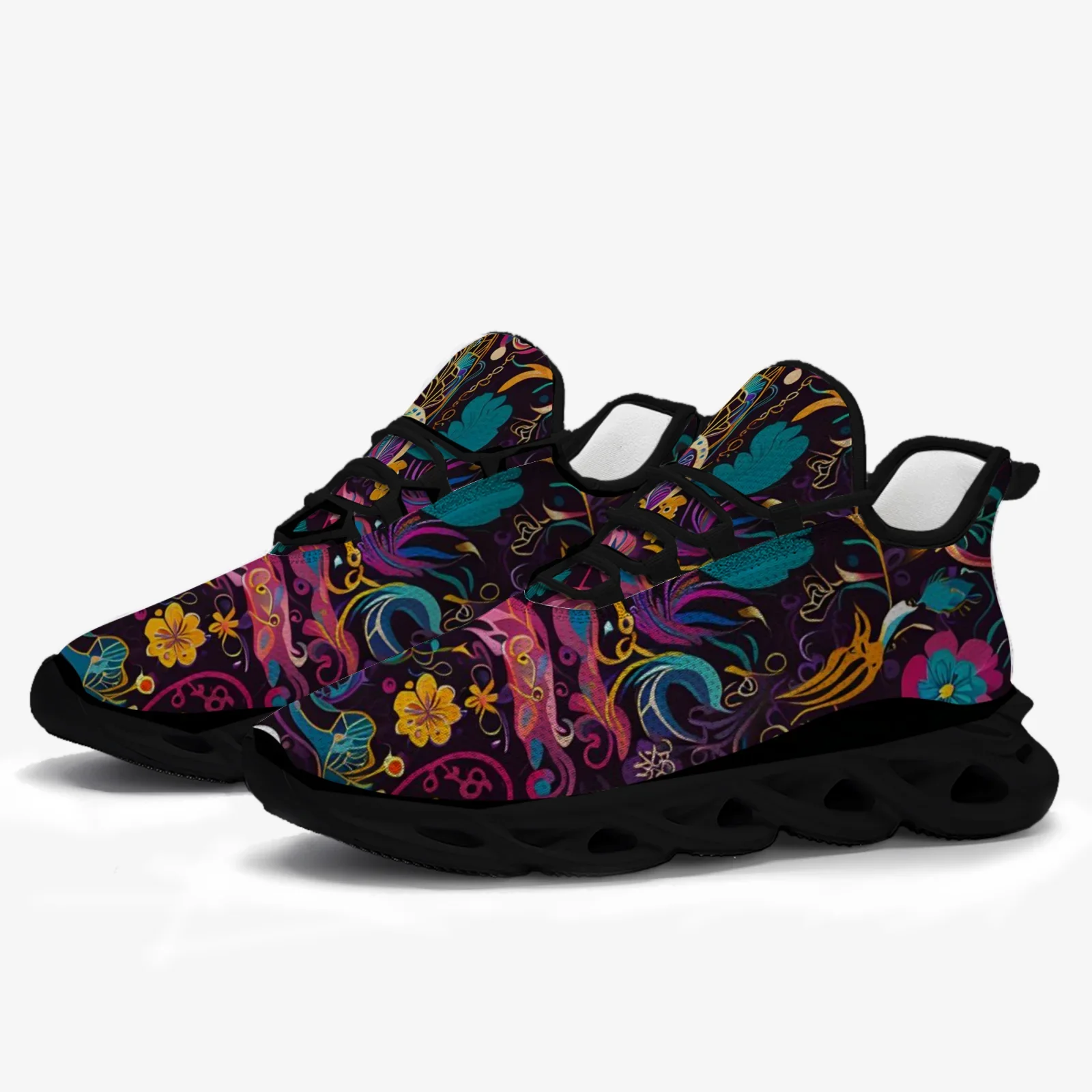 Customized art painting men's and women's fashion casual sports shoes, mesh upper lightweight sneakers