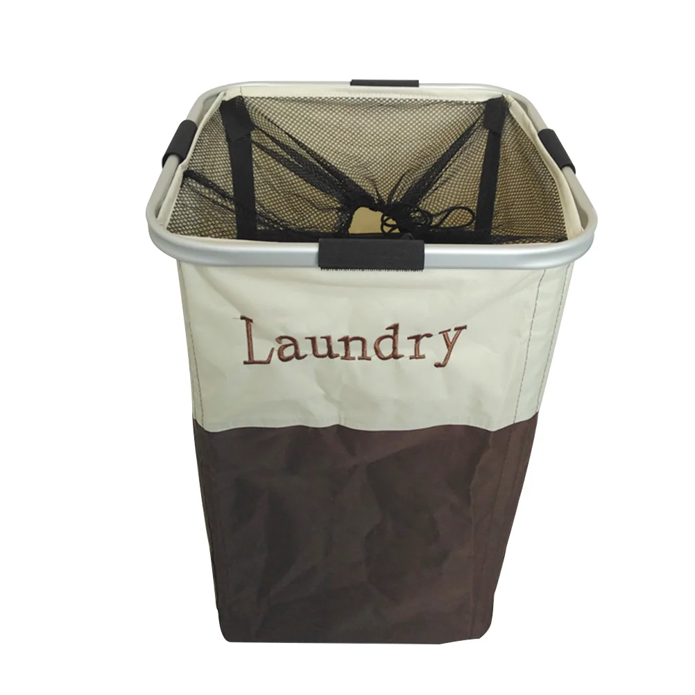 

Heavy-Duty Canvas Laundry Basket Beige Coffee Large Capacity Organizer Storage Bag Laundry Hamper Clothes Storage