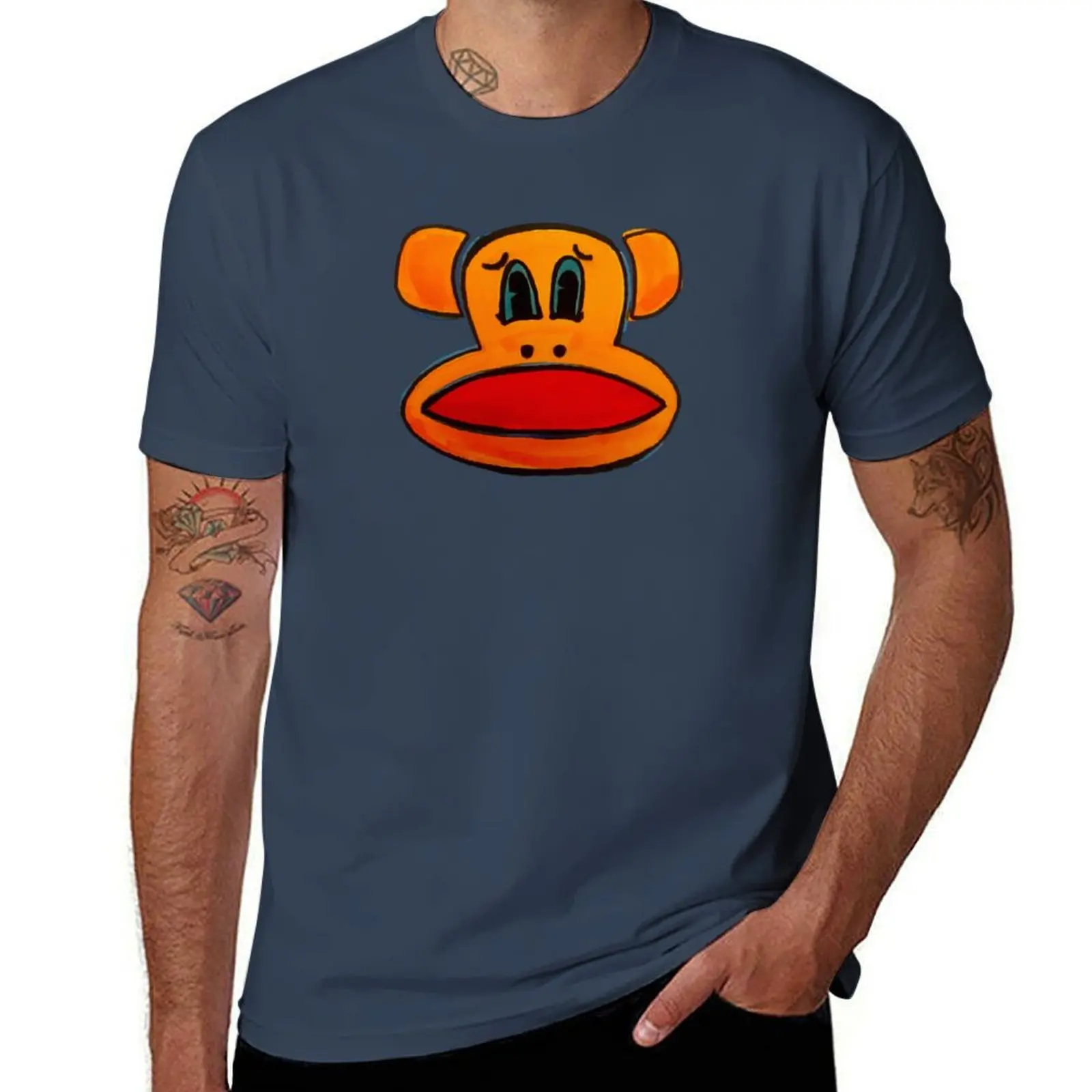 Paul Frank inspiriertes 90er-Jahre-Affenmode-T-Shirt, Sommershirt, schnell trocknende Kawaii-Kleidung, Rapper-Grafik-T-Shirts, Luxus-Kleidung für Männer