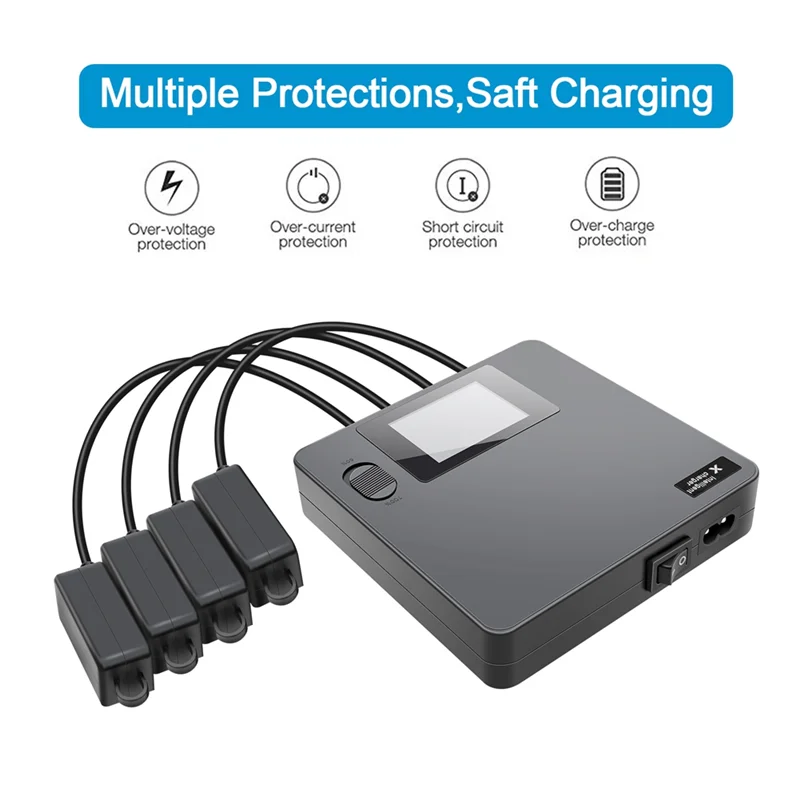 

AS94-6 In 1 Digital Display Battery Charger For DJI Mini 3/3 Pro/4 Pro Drone Fast Smart Battery Charger