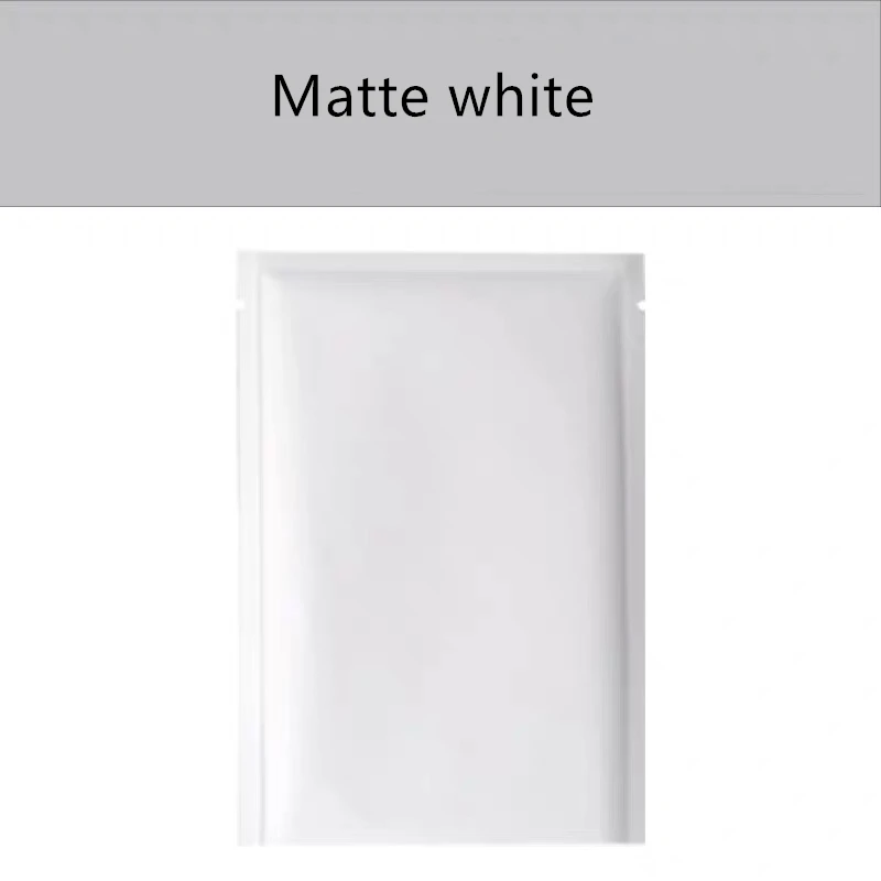 Thicked Matte White Heat Seal Mylar Bags for Nuts Candy Packaging Open Top Flat Aluminum Foil Sample Pockets Vacuum Bag Pouches