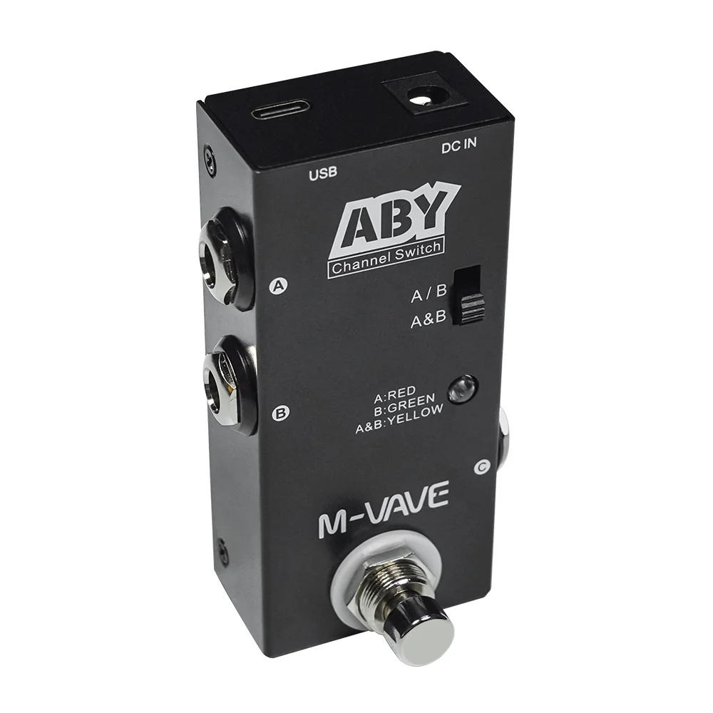 M-VAVE ABY BOX Electric Guitar Pedal Instrument Universal Two-Way Line Selection For Instruments, Amplifiers, Cabinets Effects