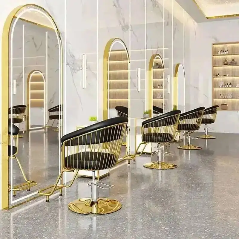 

Modern Chairs Fashion Light Hair Barber Luxury Salon Furniture Hairdressing Chair Hair Salon Special Liftable Hair Cutting Chair