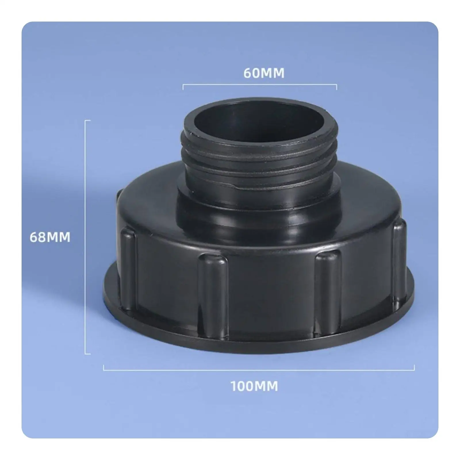IBC Valve Adapter Reinforced Reducer S100 to S60 3 Inch to 2 Inch Leak Proof Plastic for Agriculture