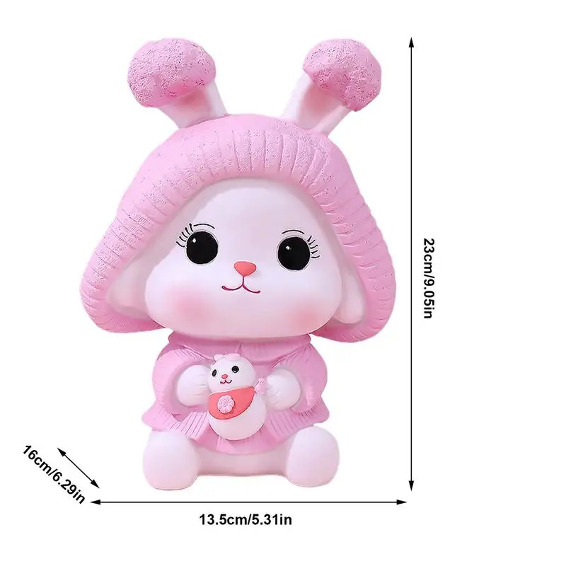 Kids Money Bank Bunny Money Box Cash Bank Creative Animal Figurines Novelty Collectibles Learning & Education Toys Coin