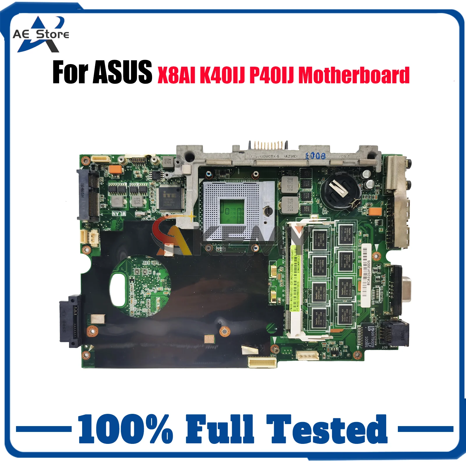 

Материнская плата для ноутбука K40IJ для ASUS X8AI K40I K40ID K40IJ K40IN K40IE, материнская плата для ноутбука, 100% тестирование, ОК, быстрая доставка, высокое качество