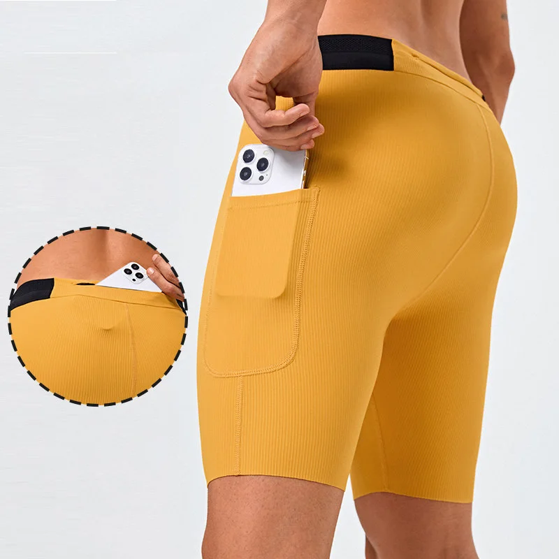 Men's Athletic Compression Running Sport Shorts Breathable 4-Way Stretch with Inner Brief Jogging Marathon Leggings Underwear