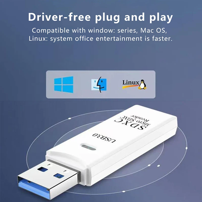 2 IN 1 Card Reader USB 3.0 SD TF Card Memory Reader High Speed Multi-card Writer Adapter Flash Drive Laptop Accessories