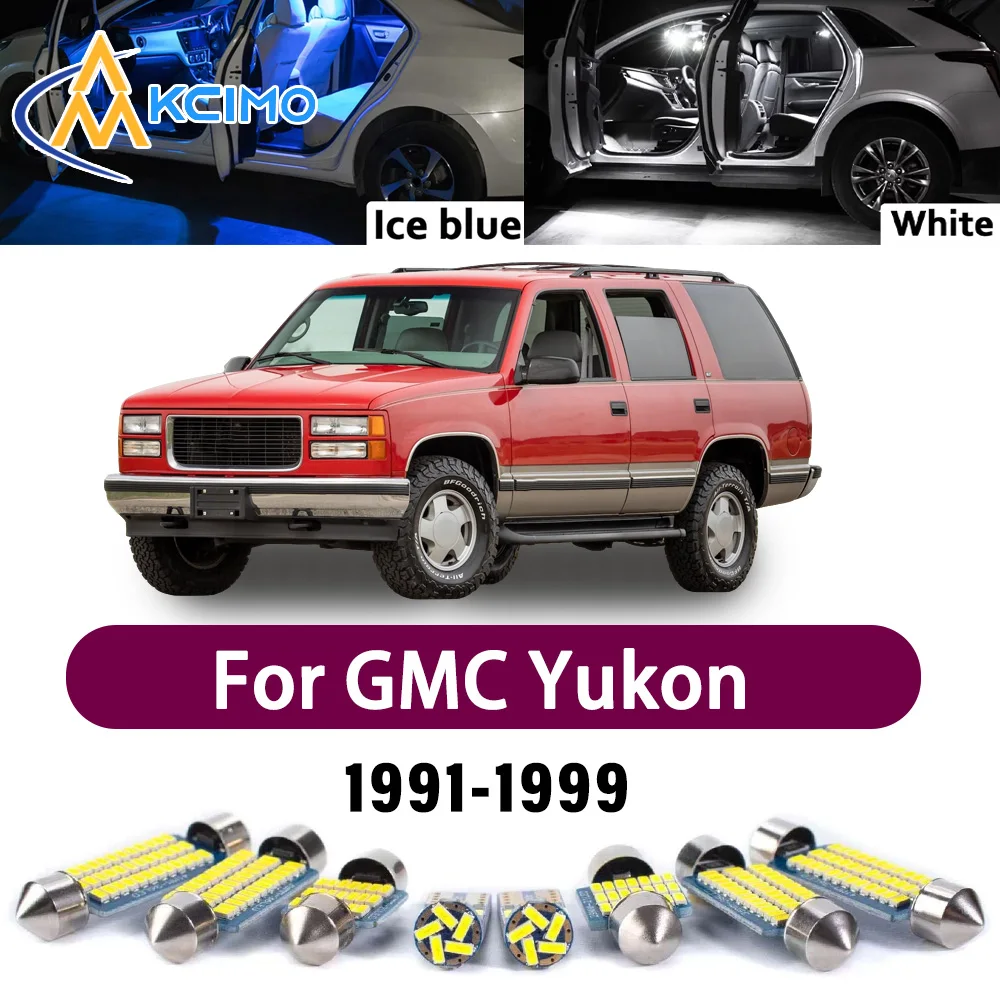 

Super Bright LED Interior Lamp Kit For GMC Yukon 1991-1999 Error Free Canbus Dome Door Map Trunk Reading Mirror Light Bulbs