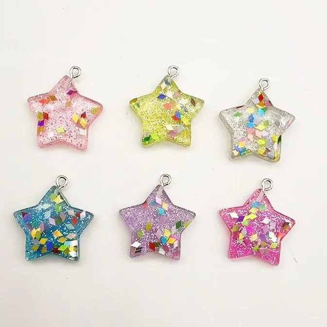 

12Pcs Resin Heart and Star Hair Accessories Patches Shoe And Clothing Accessories Handmade DIY Parts