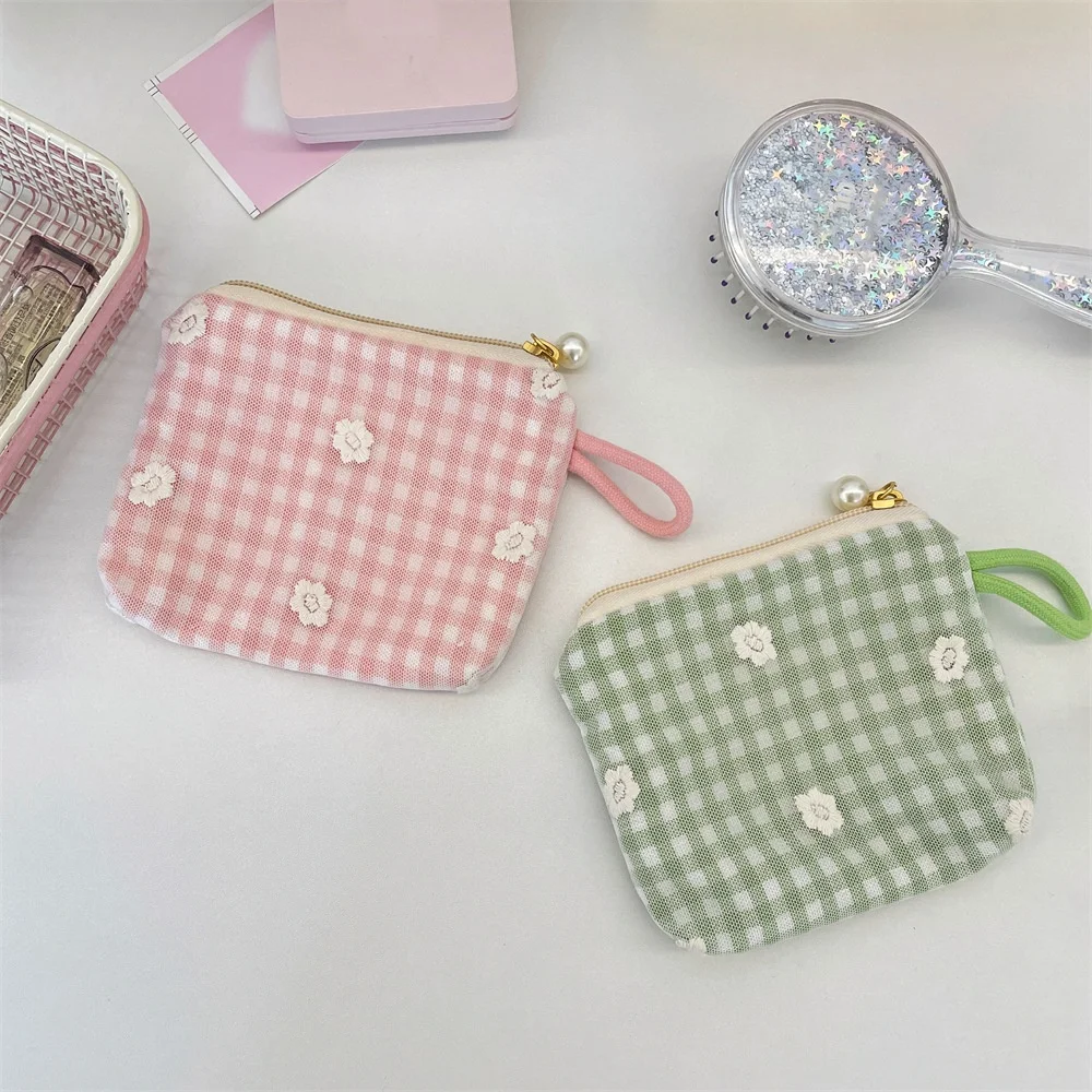 กระเป๋าใส่เหรียญปักลูกไม้, กระเป๋าตาข่ายแบบพกพา, กระเป๋าแต่งหน้าลิปสติก, กระเป๋าคัดแยกเบ็ดเตล็ด