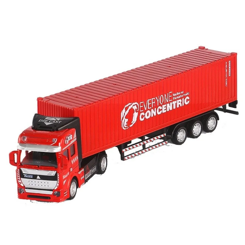 Nouveau camion de transport en alliage moulé sous pression, camion à benne basculante amovible, camion à remorquage, modèle de voiture à manivelle, jouet pour enfants