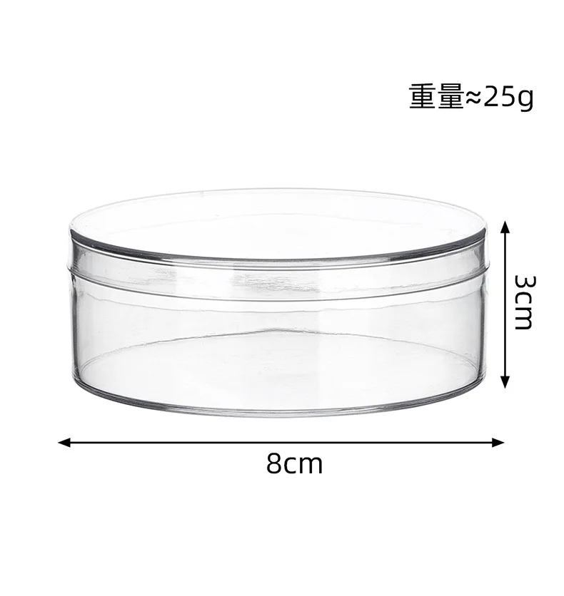 

12 Pcs Transparent Round Candy Box Graduation Favor Container Clear Storage Organizer Gift Cube Plastic Boxes
