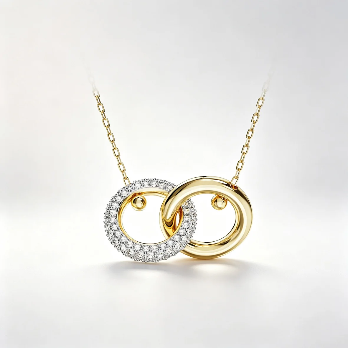 Women's Minimalist Double Ring Zircon Jewelry Set