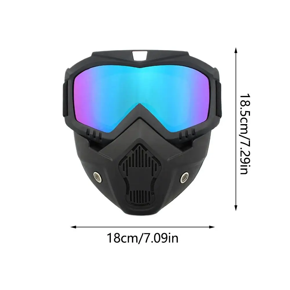 Masker Berkendara Sepeda Motor Tahan Angin Masker Off-Road Balap Luar Ruangan Ski Helm Taktis Pelindung Wajah Penuh Olahraga Kendaraan Sepeda