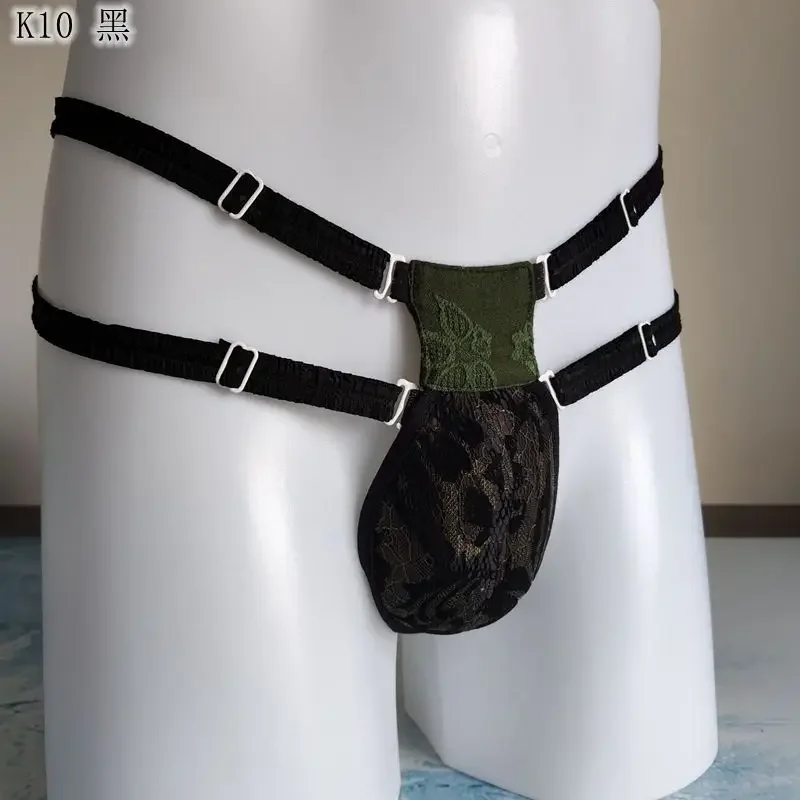 Man's Live Show Dance Briefs Lace Elastic Waist Costumes for Private Party