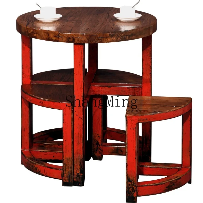

ZYYhousehold simple modern multi-functional negotiation table small apartment dining Chinese table and chair combination
