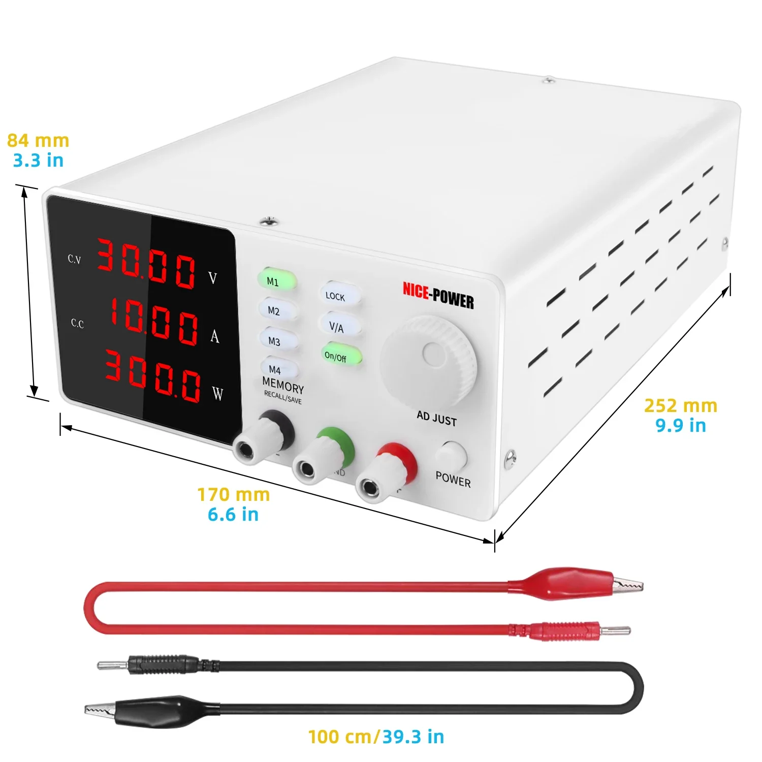 KUAIQU SPPS-S3010 White Multifunctional Laboratory Store Adjustable Voltage DC Power Supply Encoder Adjustable Regulator