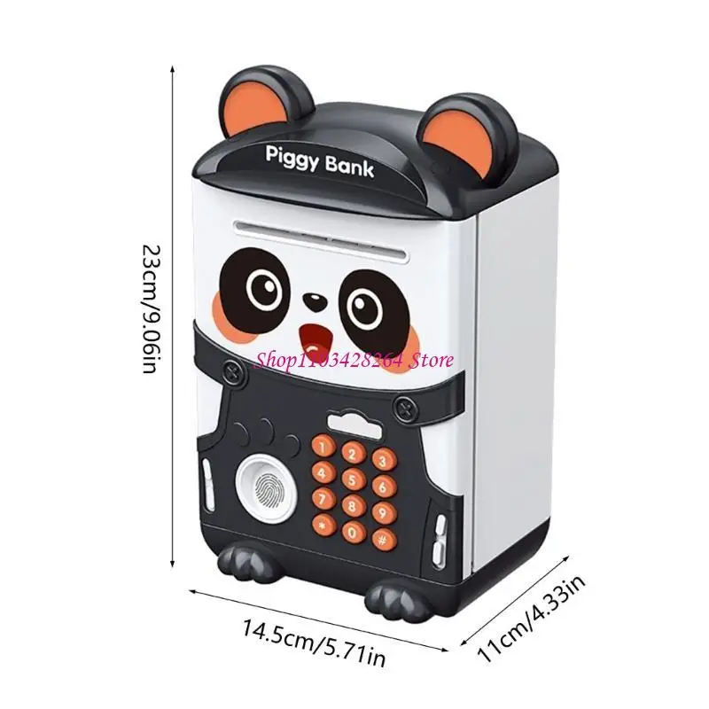 Kids Piggy Ornaments Couvre Carton Carton Panda Case verrouillage pour le thème Sauver l'argent Consieur peut