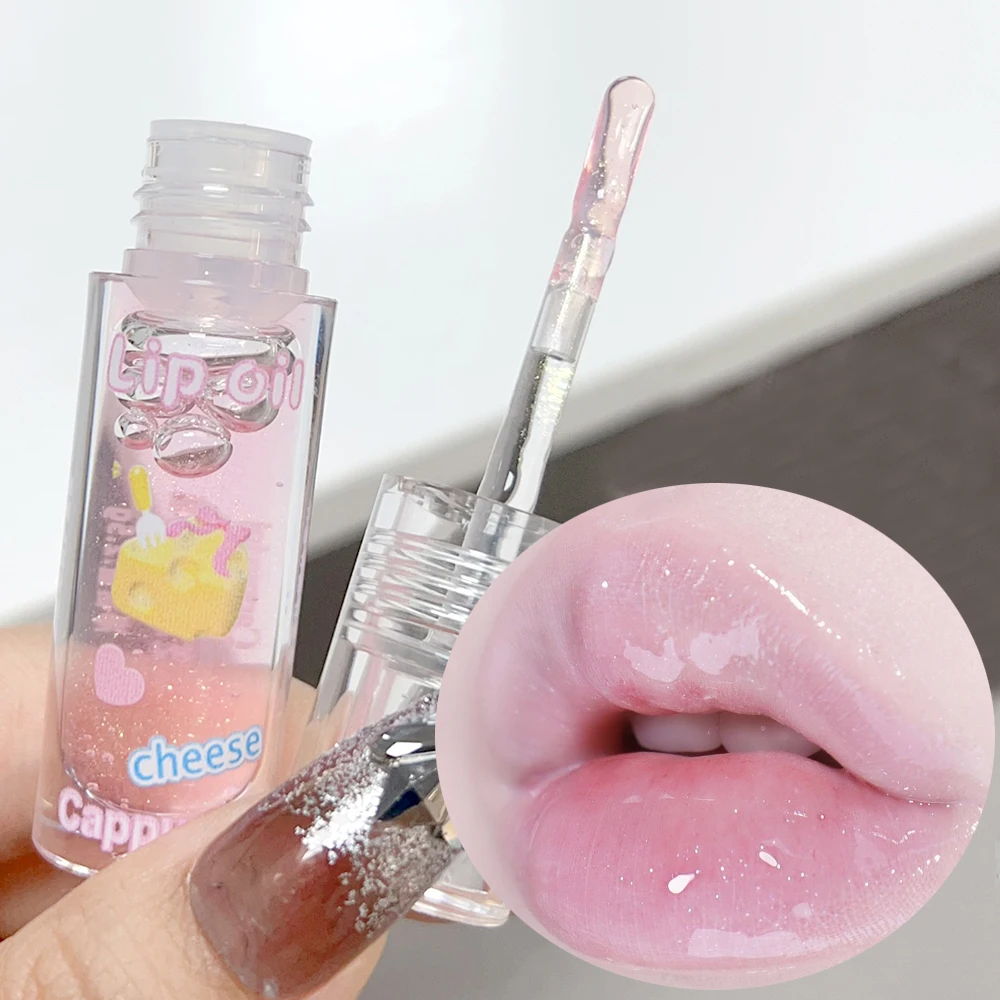 Espelho transparente pérola brilho labial à prova dwaterproof água de longa duração hidratante batom brilho brilho brilho labial feminino maquiagem cosméticos