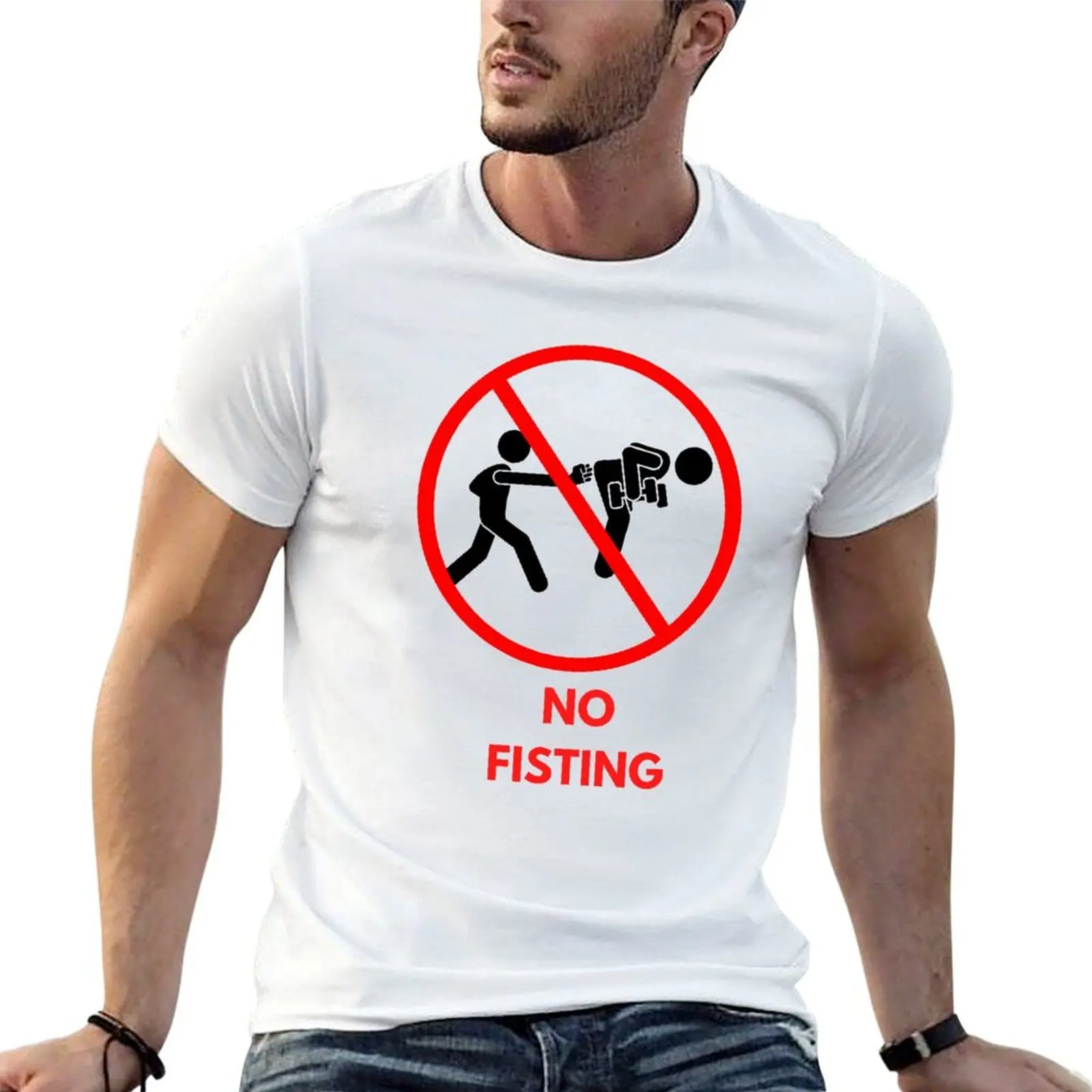 

No Fisting T-Shirt t shirts cotton 100% t shirts for man graphic vintage T-Shirt